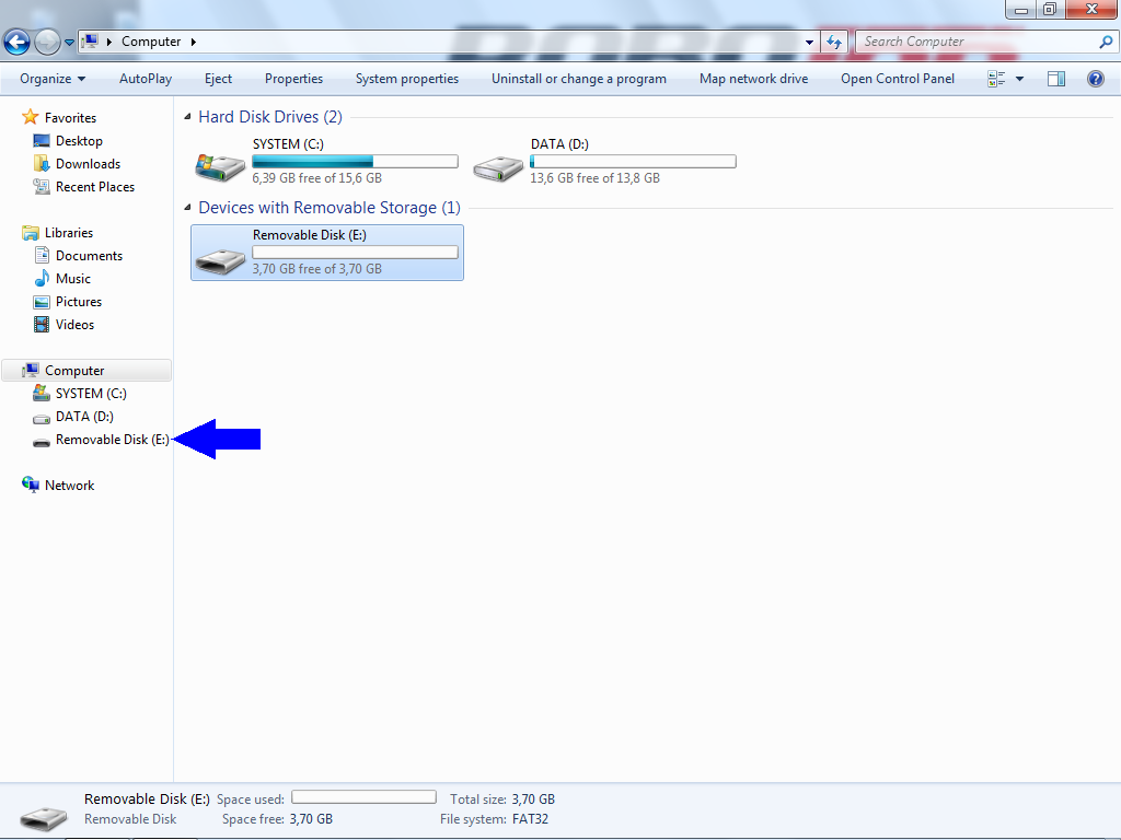 ipc W7MillA desktop explorer shortcut usbDrive