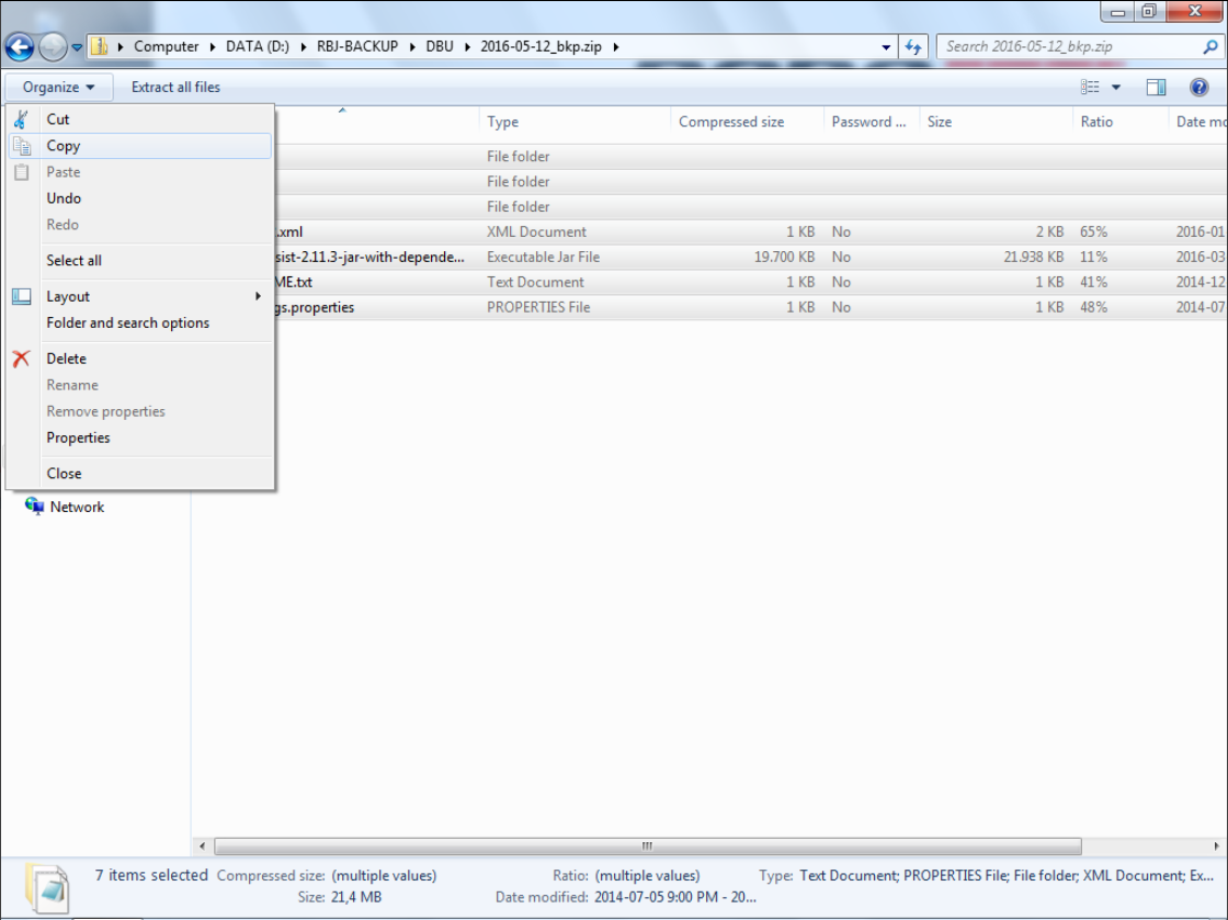 ipc W7MillA desktop explorer dDrive shortcut robojobBackupDBUFilesCopy