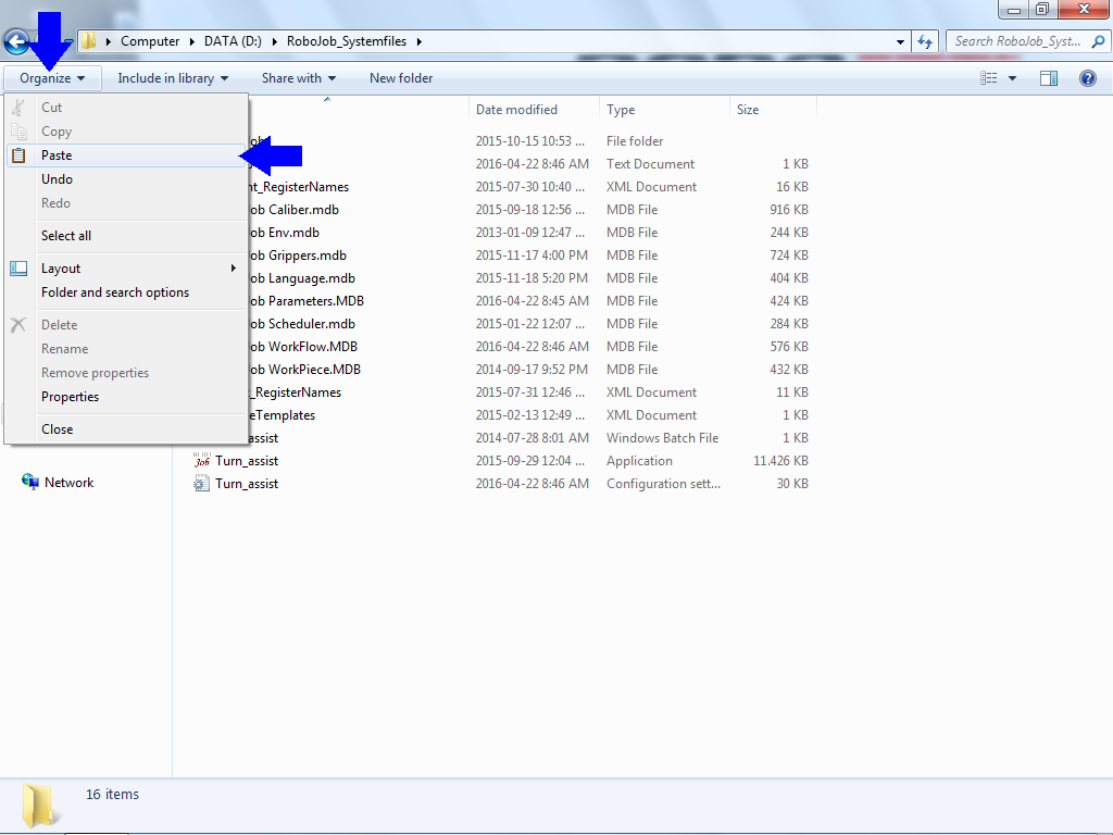 ipc W7TA desktop explorer dDrive robojobSystemfiles action paste