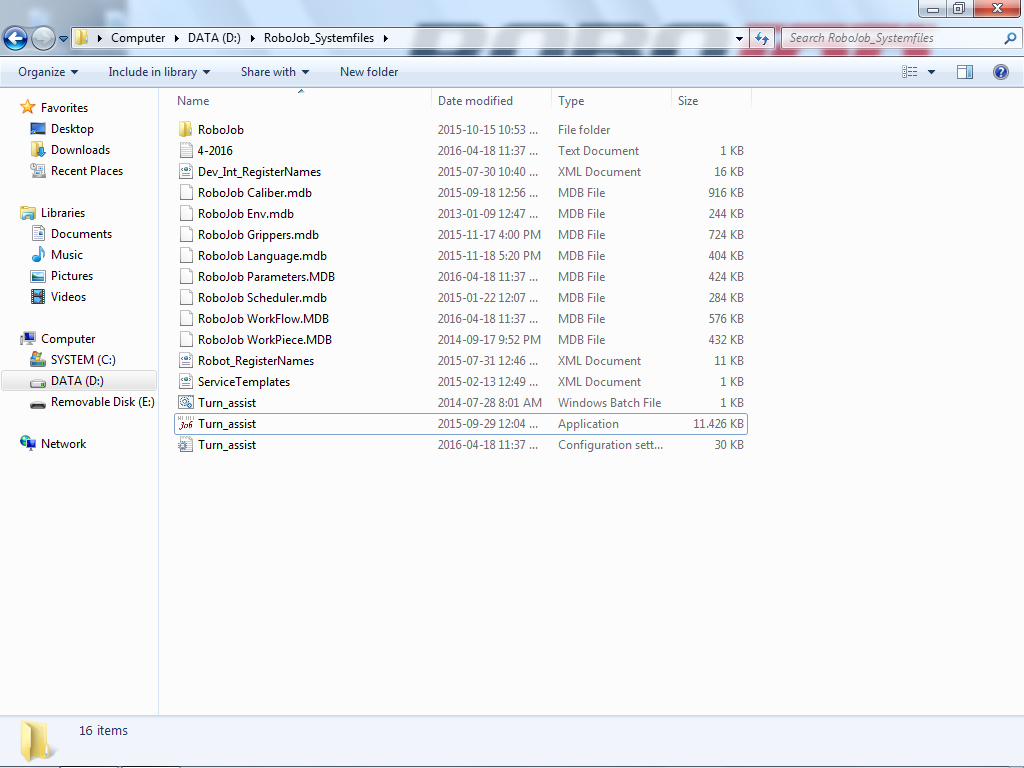 ipc W7TA desktop explorer dDrive robojobSystemfiles content