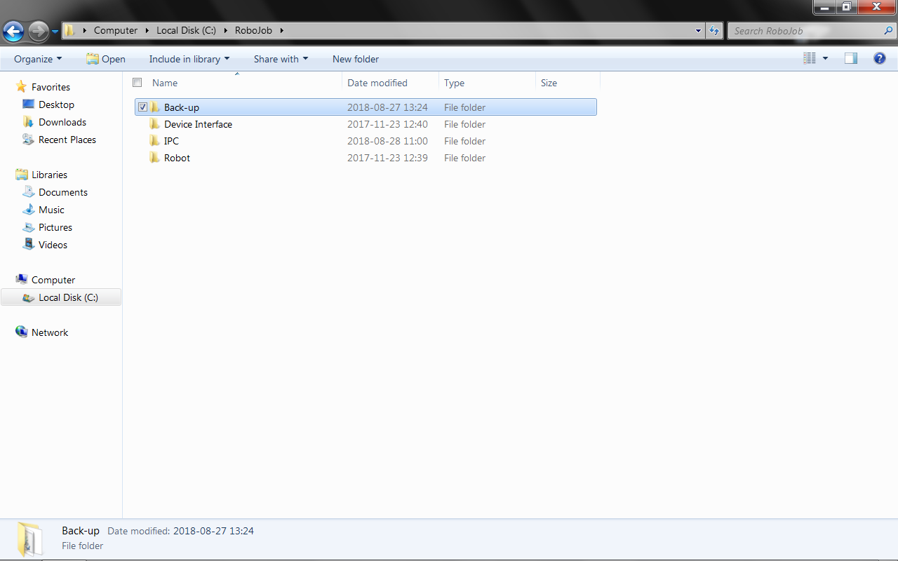 ipc desktop explorer c robojob folder backup v1