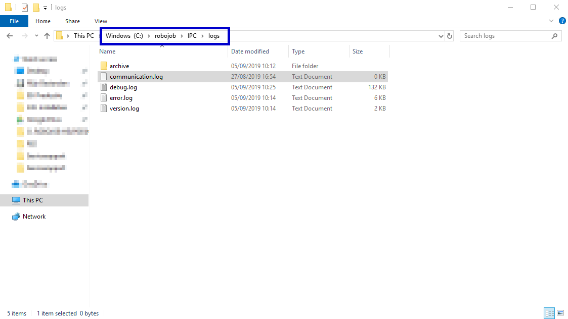 ipc desktop explorer c robojob ipc logs content