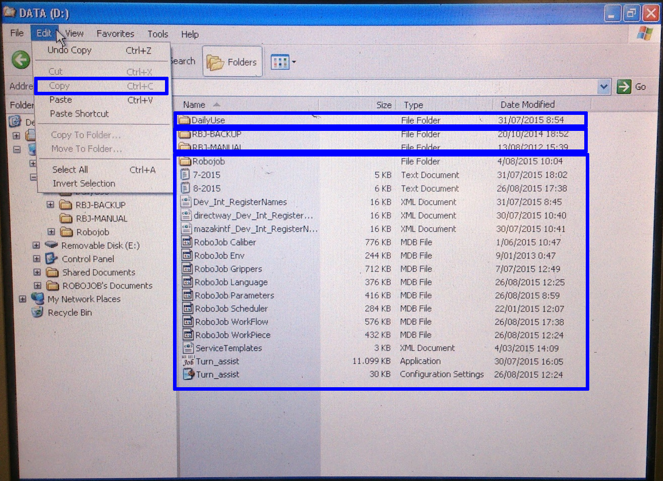 ipc wXPTA desktop explorer dDrive robojobSystemfiles action copy