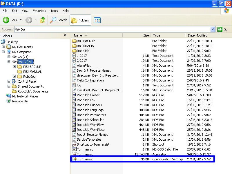 ipc wXPTA desktop explorer dDrive robojobSystemfiles file ini
