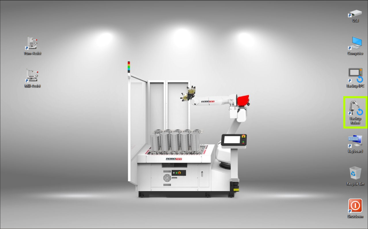 ipc win10 desktop robotBackup shortcut