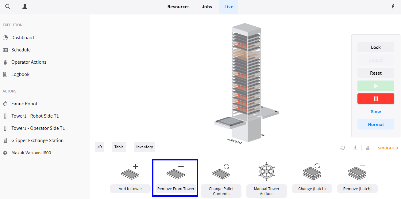 jobcontrol Tower removeFromTower