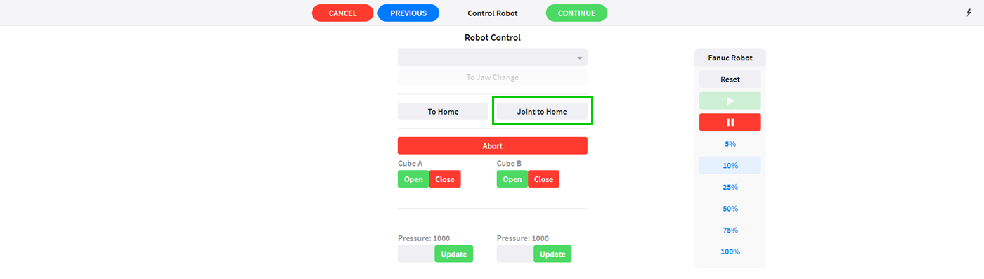 jobcontrol robot jointToHome