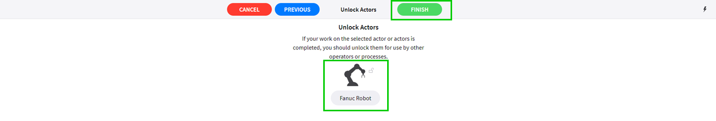 jobcontrol robot unlockFinish