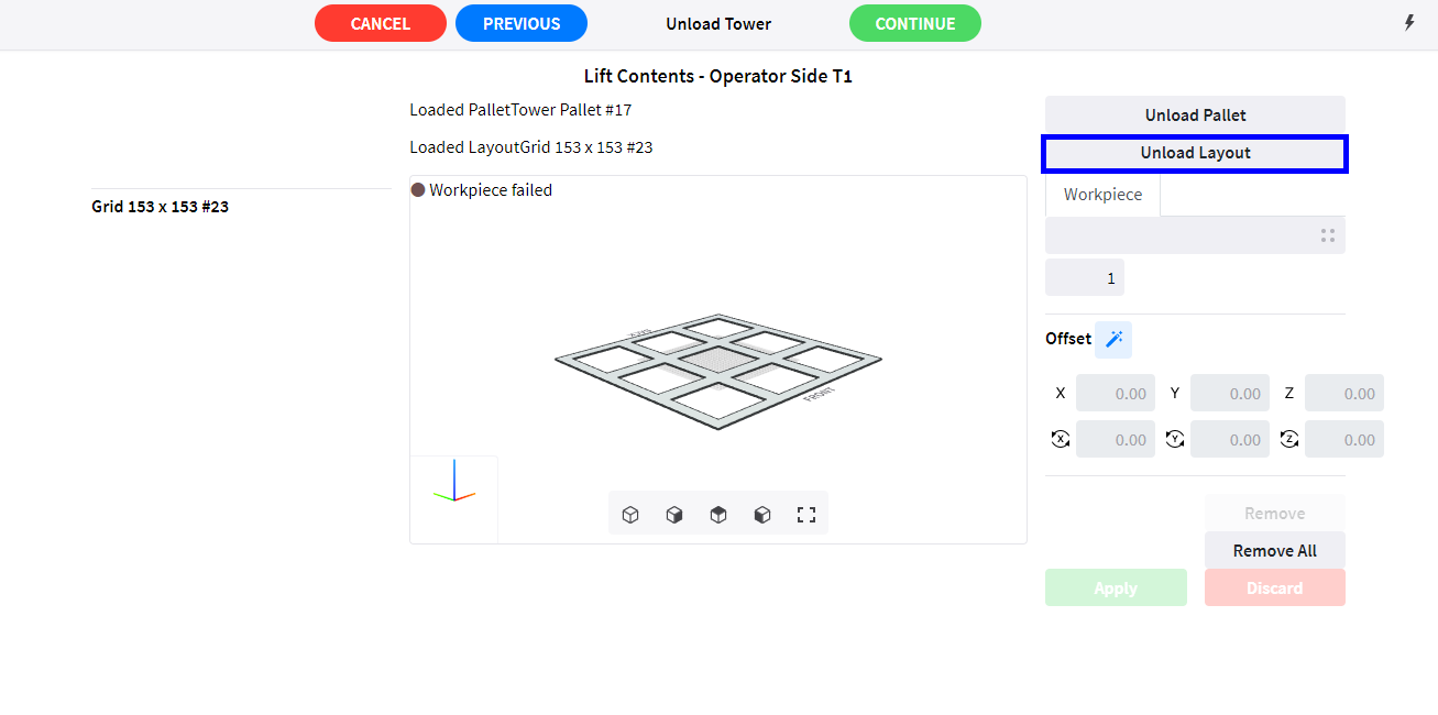 jobcontrol tower unloadLayout