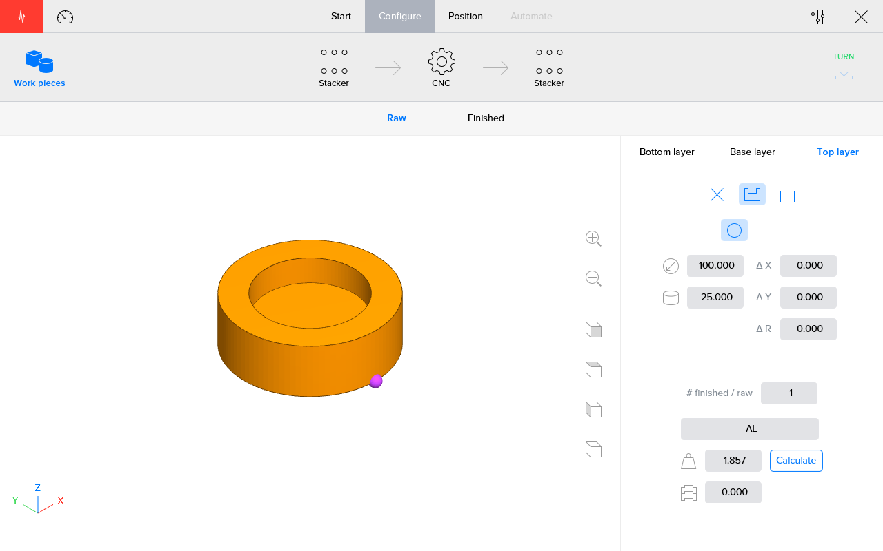 multiAssist configure workpieces raw topLayer example cutout