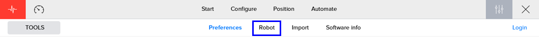 multiAssist settings tools button robot