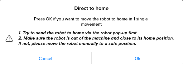 multiAssist settings tools robot directToHomePopup