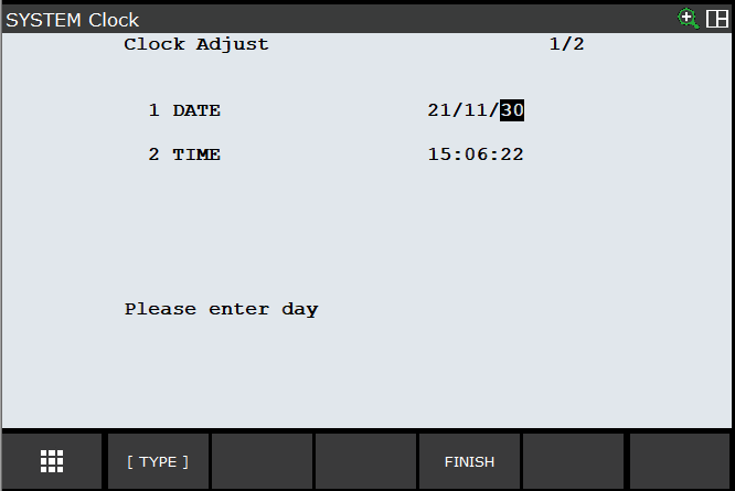 robot screen DateAndTime example 1