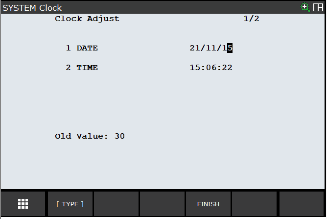 robot screen DateAndTime example 2