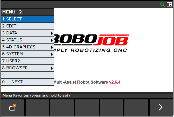 robot screen menu 2