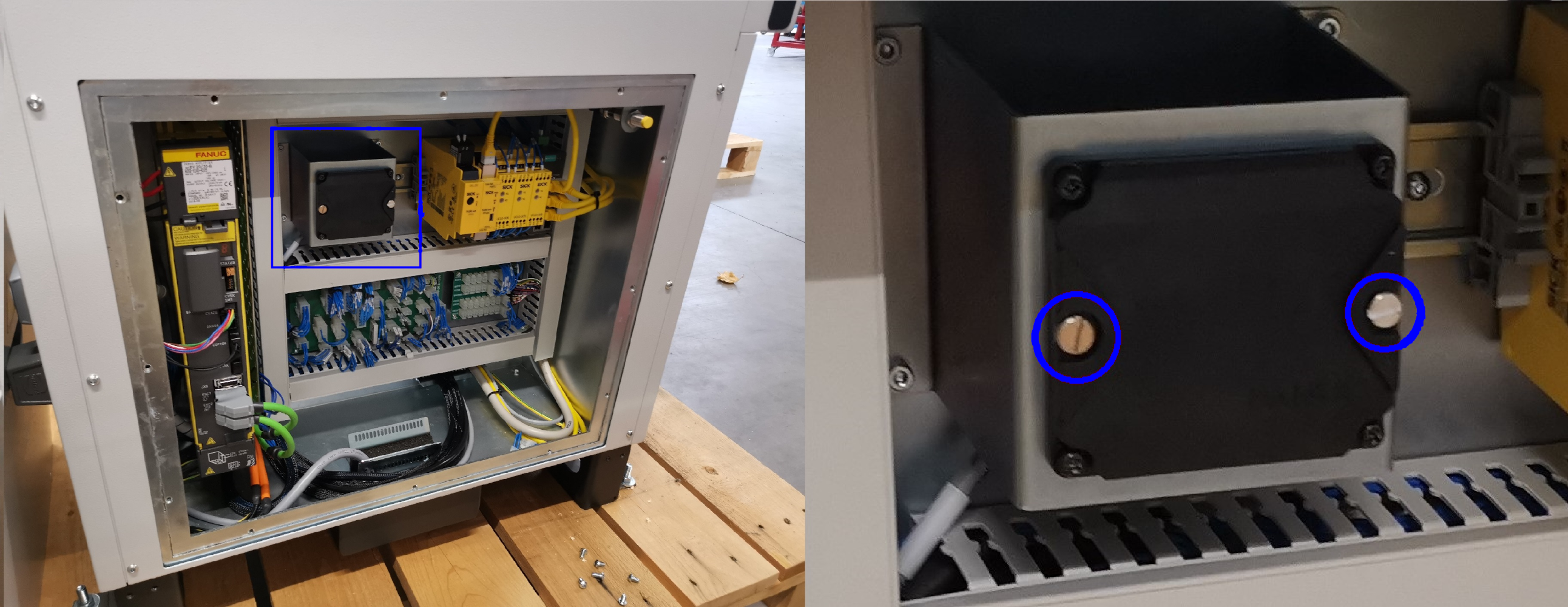 stacker location batteries seperatedTable inside