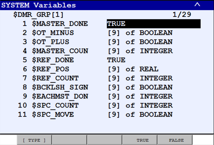 teachPendant menu 6system Variables MasterDone