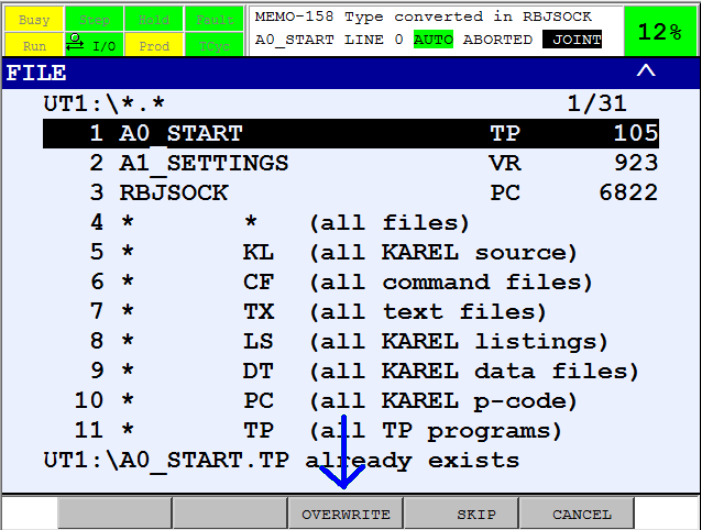 teachPendant menu 7file overwrite