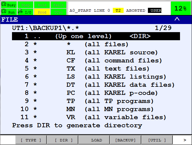 teachPendant menu 7file backupDone