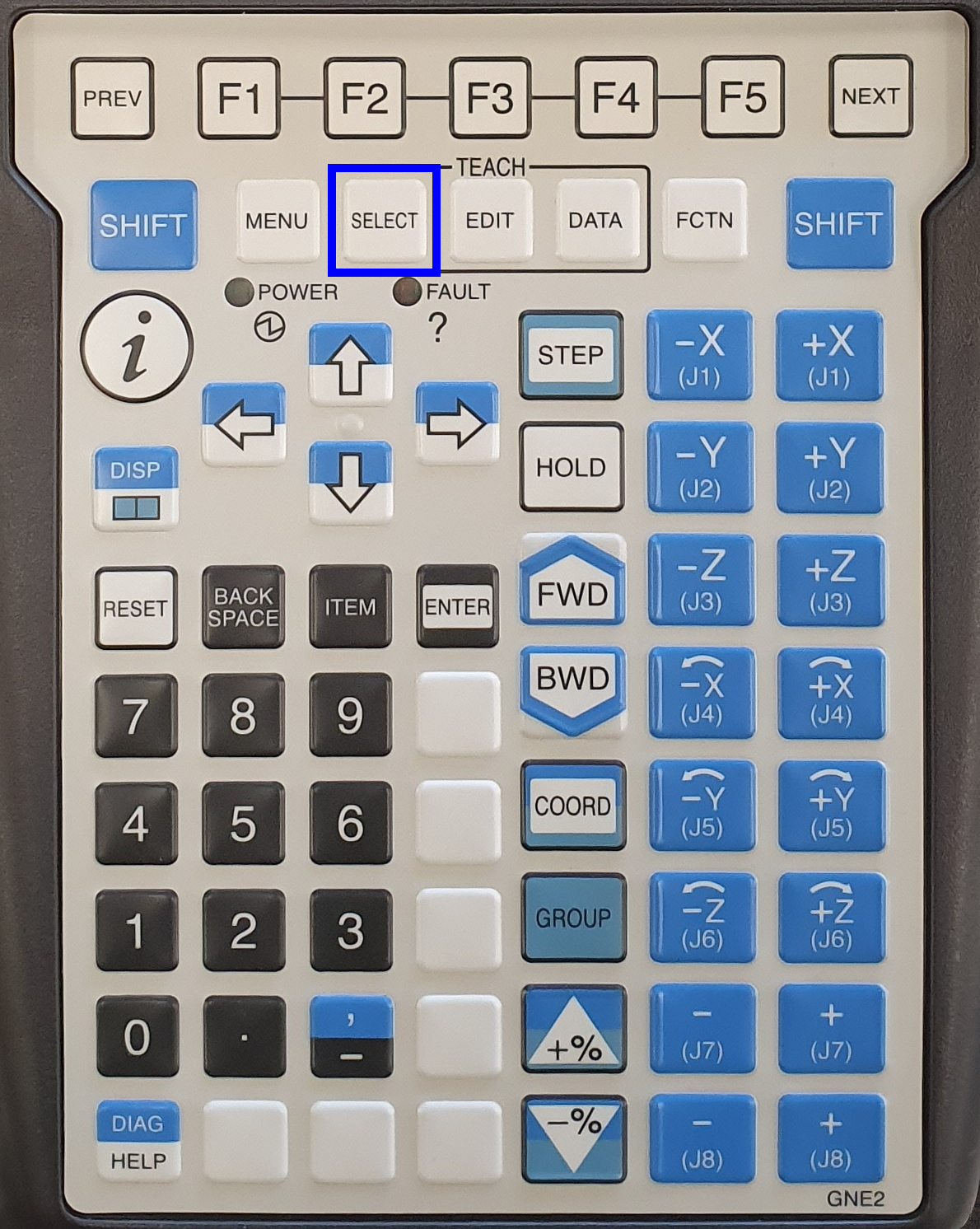 teachPendant operation button select