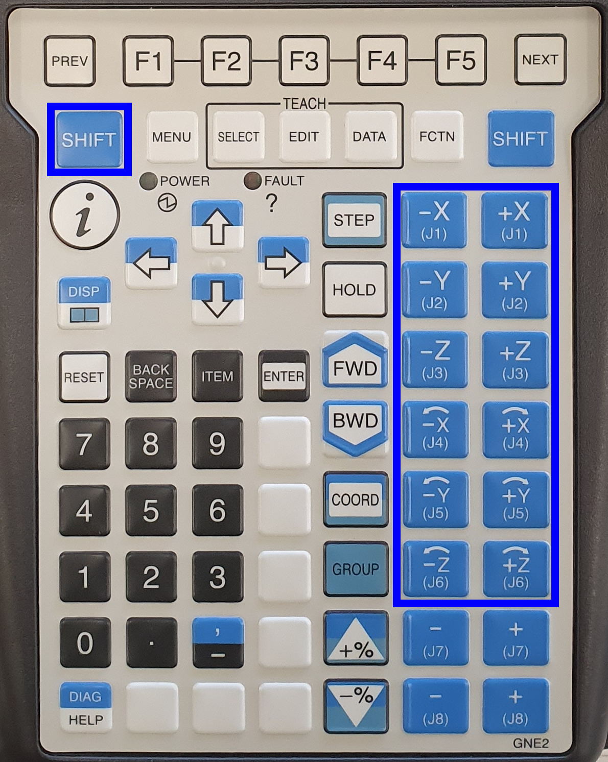 teachPendant operation button shiftMove