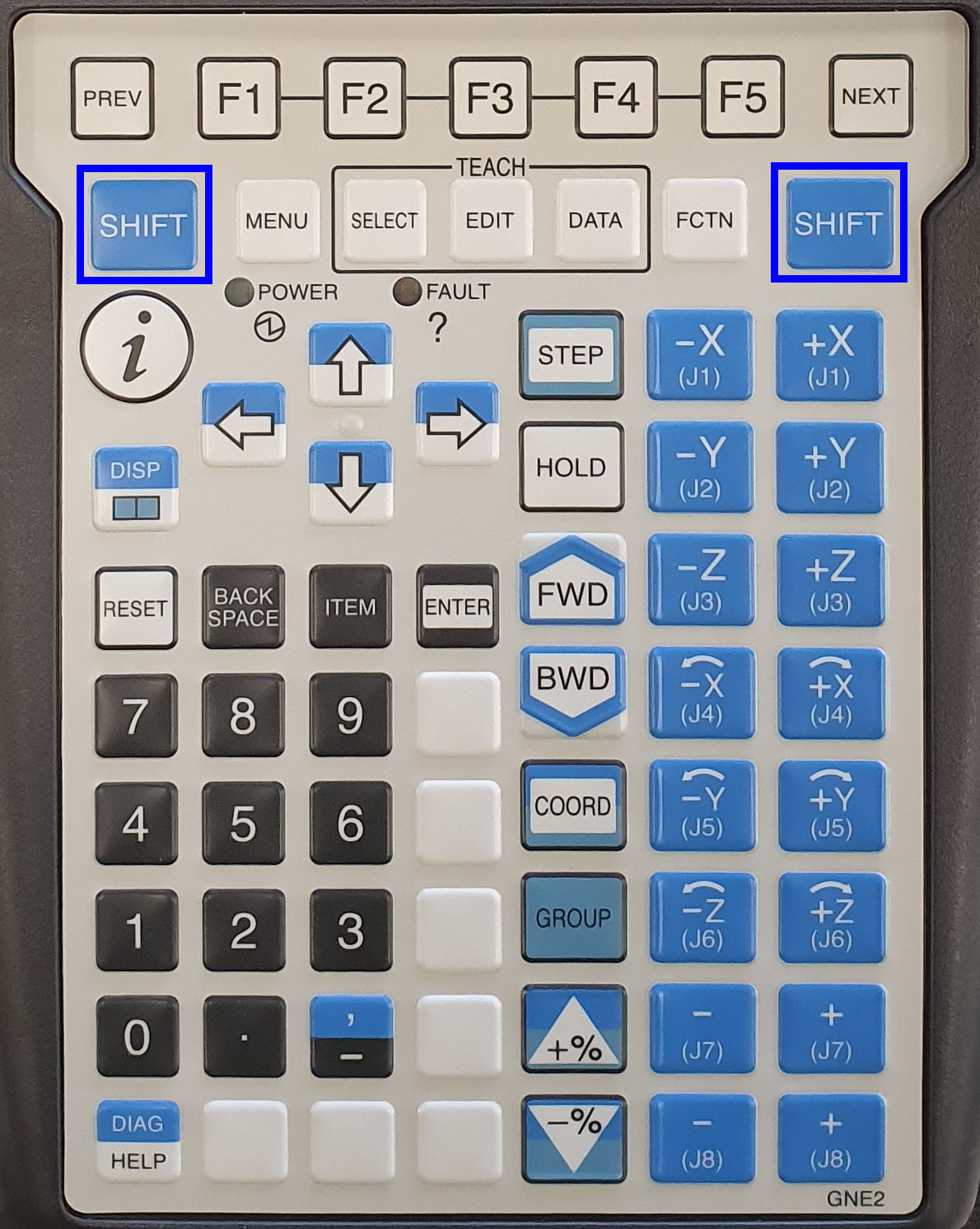 teachPendant operation button shiftShift