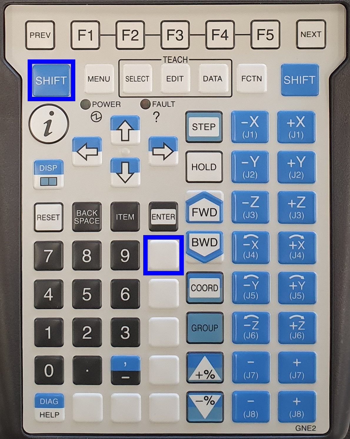 teachPendant operation button shiftTool1