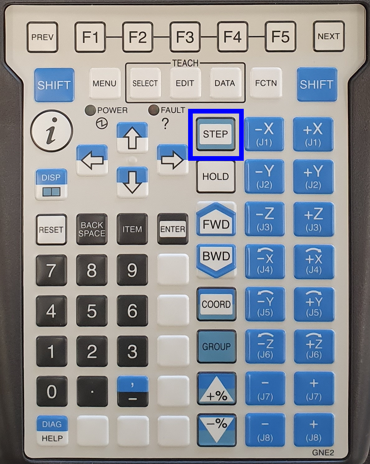 teachPendant operation button step