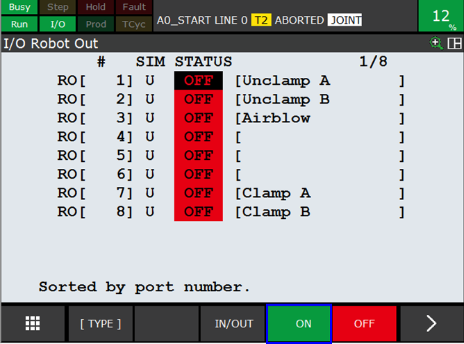 teachPendant robot outputs