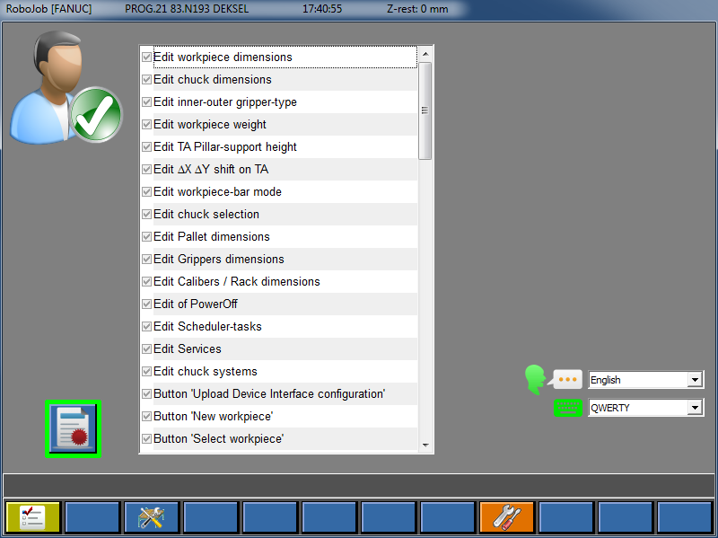 turnAssist main settings options button license